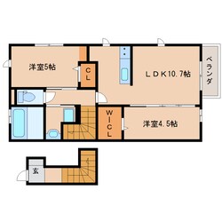 郡山駅 徒歩30分 2階の物件間取画像